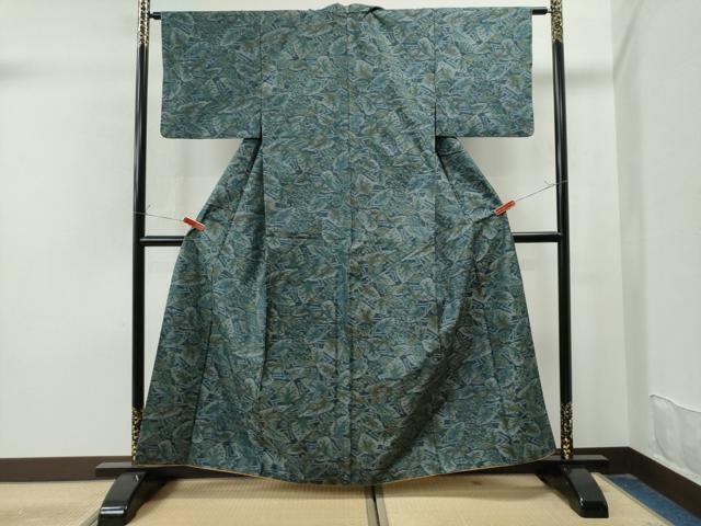 着物屋こころ□紬屋吉平 本場大島紬 花間道 着丈160cm 裄丈