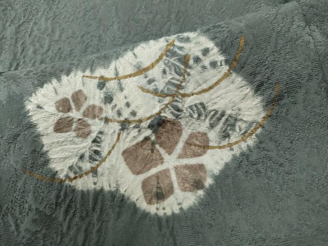 平和屋着物○上質な小紋 絞り 舞花文 金彩 正絹 逸品 未使用