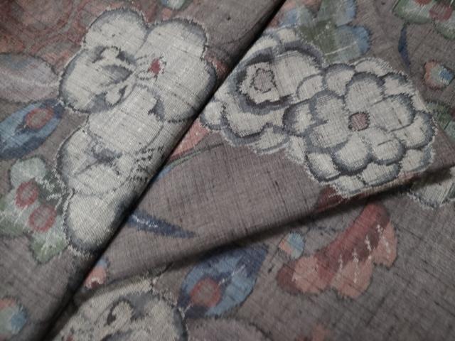 平和屋着物●小千谷紬　辻が花　正絹　逸品　CAAU1888yc