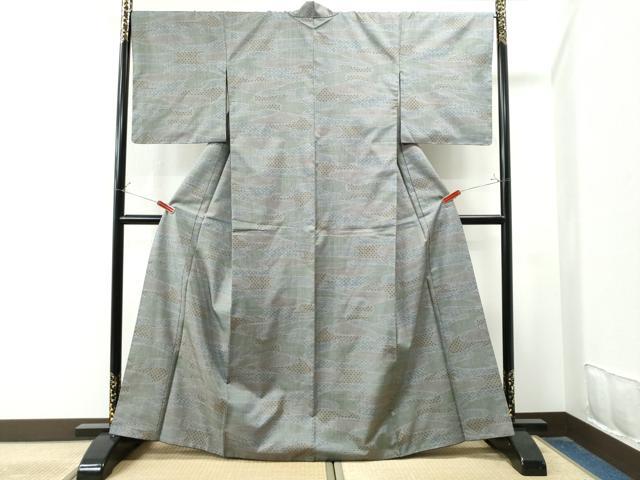 平和屋着物○本場大島紬 7マルキ 霞吉祥文 正絹 逸品 CAAU1903yc 紬