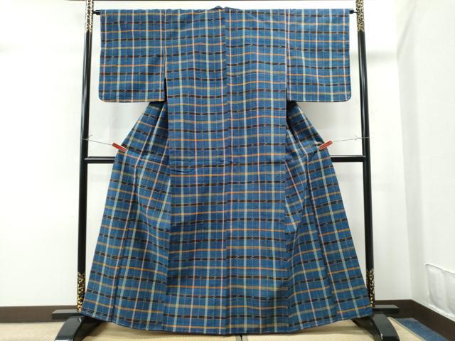 平和屋着物●上質な紬　格子柄　正絹　逸品　未使用　CAAU1910yc 平和屋着物○上質な紬 格子柄 正絹 逸品 未使用 CAAU1910ycの通販はau