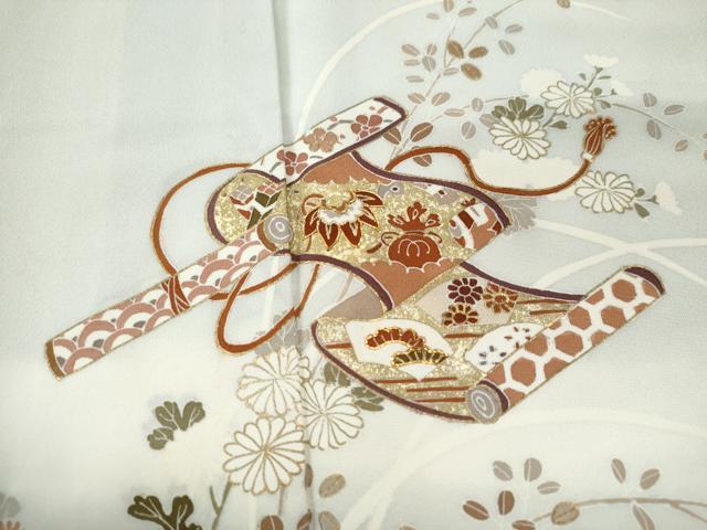 平和屋着物●訪問着　総刺繍　駒刺繍　舞花文　暈し染め　金糸　正絹　逸品　CAAV9360ze 平和屋着物○訪問着 総刺繍 駒刺繍 舞花文 暈し染め 金糸