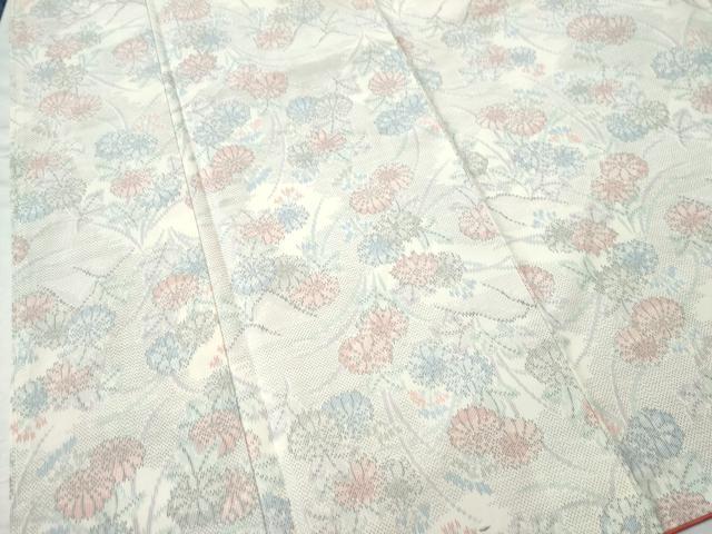 平和屋着物○上質な紬 草花文 正絹 逸品 未使用 CAAU1932yc 