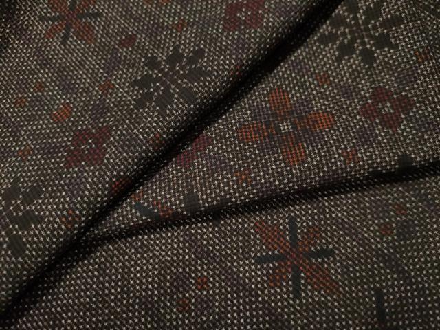 平和屋着物●本場大島紬　7マルキ　花繋ぎ　正絹　逸品　CAAU1984yc