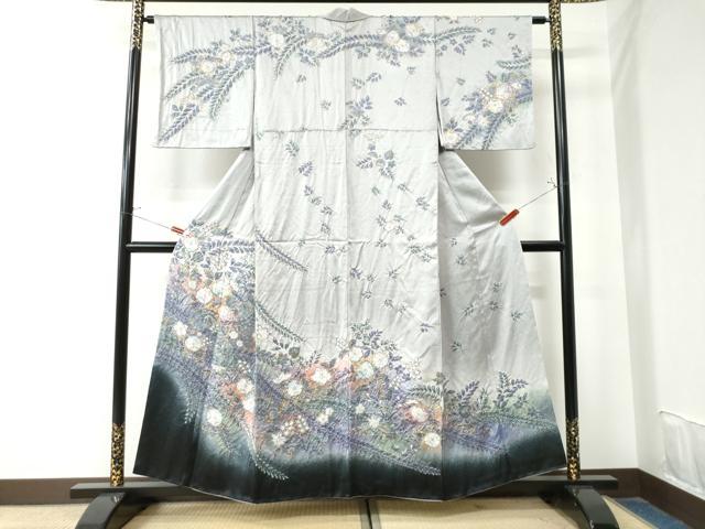 平和屋着物●訪問着　手描き　絞り　辻が花　暈し染め　金彩　正絹　逸品　CAAU2018yc
