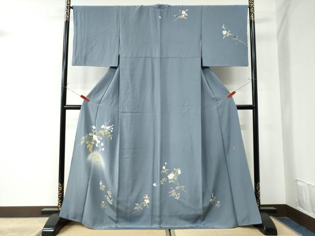 平和屋着物●訪問着　友禅　作家物　草花文　暈し染め　正絹　逸品　CAAU2021yc