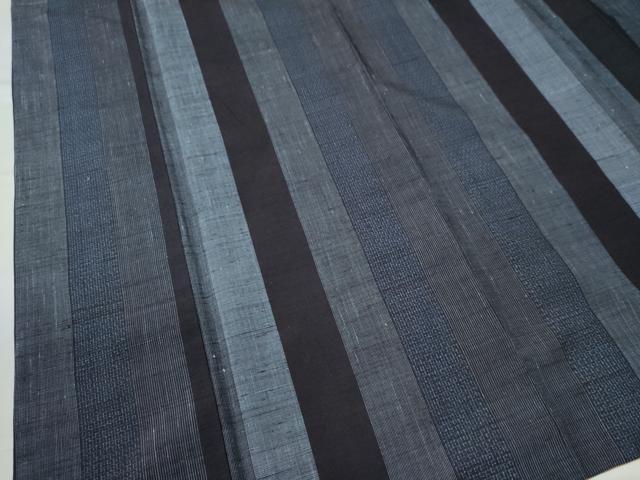 平和屋着物○結城紬 80亀甲 縞 やまと誂製 証紙付き 正絹 逸品 CAAU2061yc