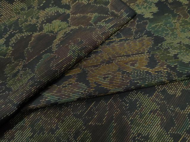 平和屋着物●本場大島紬　樹林風景文　正絹　逸品　CAAU2079yc