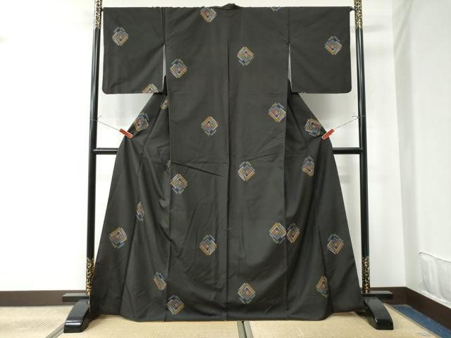 平和屋着物○本場大島紬 9マルキ 地空き 吉祥文 やまと誂製 正絹