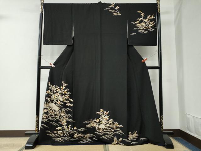 平和屋着物□極上 夏物 本場琉球絣 夏琉球 格子柄 丼鼠色