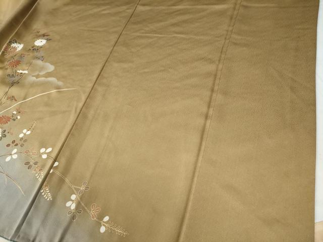 平和屋着物●訪問着　竜田川草花文　暈し染め　金彩　正絹　逸品　CAAU2120yc