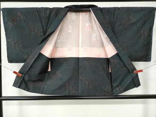 平和屋着物○本場大島紬 7マルキ 西洋風景文 正絹 逸品 CAAU1775yc