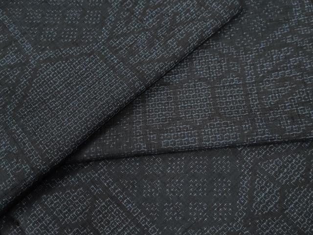 平和屋着物●結城紬　80亀甲　亀甲吉祥文　正絹　逸品　CAAU2146yc