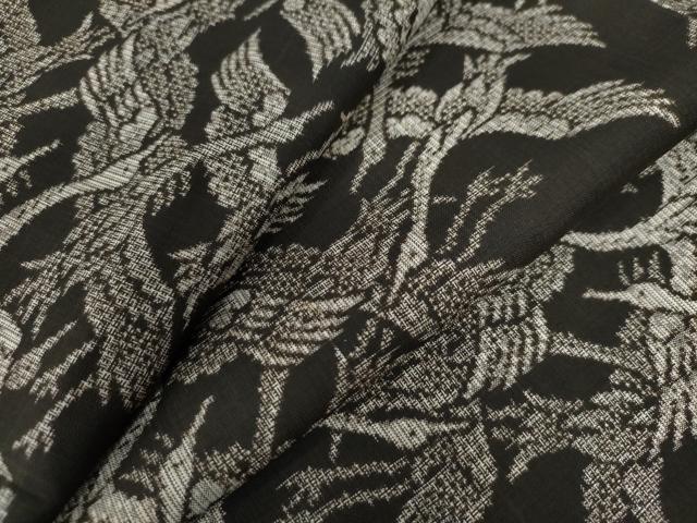 平和屋着物●本場大島紬　割込み絣　飛鶴文　正絹　逸品　CAAU2147yc