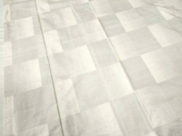 平和屋着物●本場大島紬　白大島　9マルキ　変わり市松文　正絹　逸品　未使用　CAAU2173yc