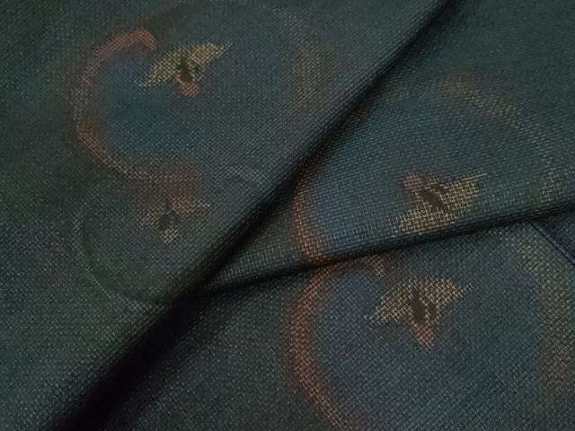 平和屋着物●本場大島紬　9マルキ　光琳椿　正絹　逸品　未使用　CAAU2175yc