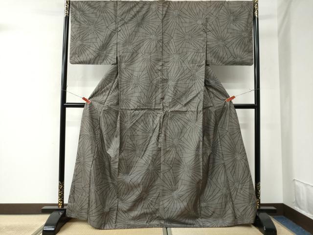 平和屋着物●本場大島紬　9マルキ　花尽くし　正絹　逸品　CAAU2232yc 平和屋着物○本場大島紬 9マルキ 花尽くし 正絹 逸品 CAAU2232yc