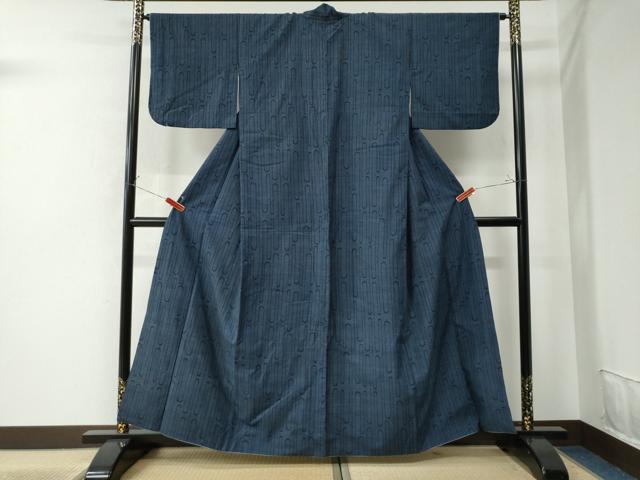 平和屋着物○綿薩摩 160亀甲 エ霞文 木綿 正絹 逸品 CAAU2258ycの通販  