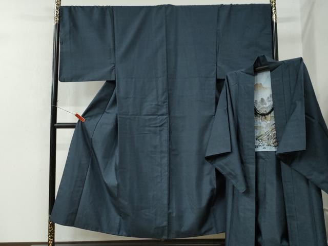 平和屋着物●男性　本場大島紬　アンサンブル　120亀甲　総詰め　正絹　逸品　CAAU2261yc