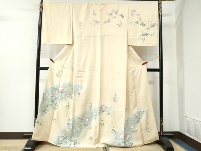 平和屋着物□訪問着 草花文 暈し染め 金彩 正絹 逸品 BAAQ9781je