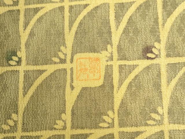 平和屋本店□極上 夏物 池田重子コレクション 小紋 絽縮緬 流水花文 暈