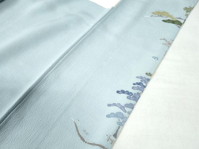 平和屋着物○訪問着 友禅 渡り橋松竹梅風景文 暈し染め 金彩