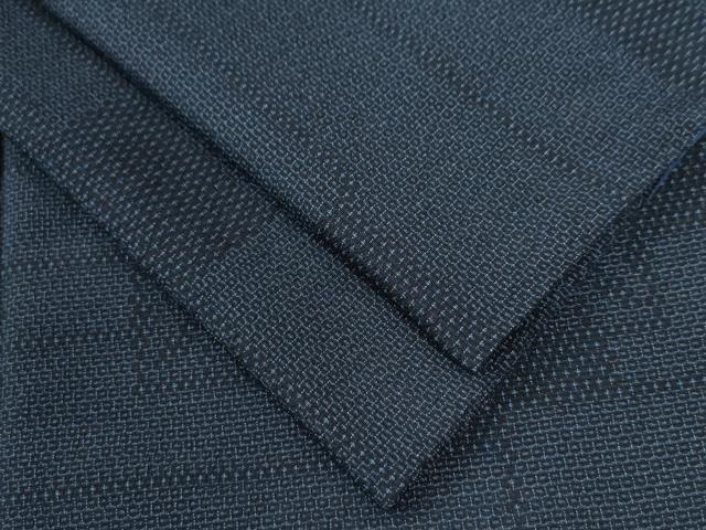 平和屋着物●本塩沢　110亀甲　横段吉祥文　正絹　逸品　CAAU2378yc