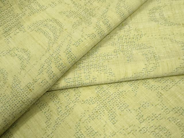 平和屋着物○本場結城紬 重要無形文化財 80亀甲 飛び亀甲柄 竜田川