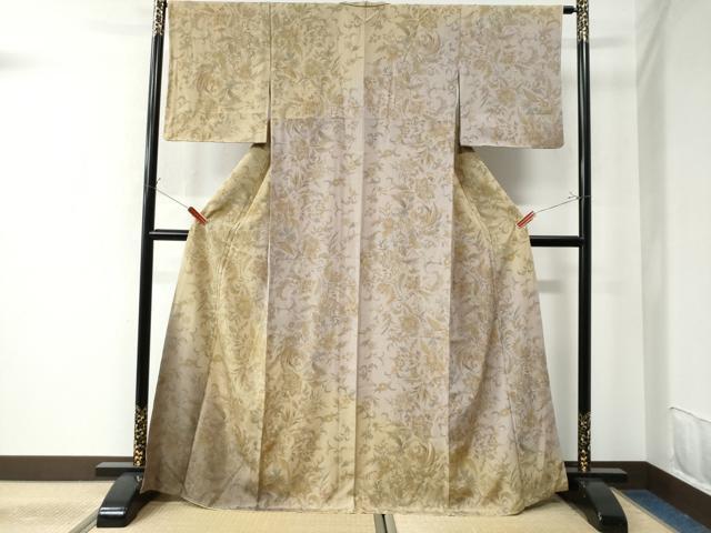 平和屋着物●訪問着　鳳凰更紗花唐草文　暈し染め　正絹　逸品　未使用　CAAU2408yc