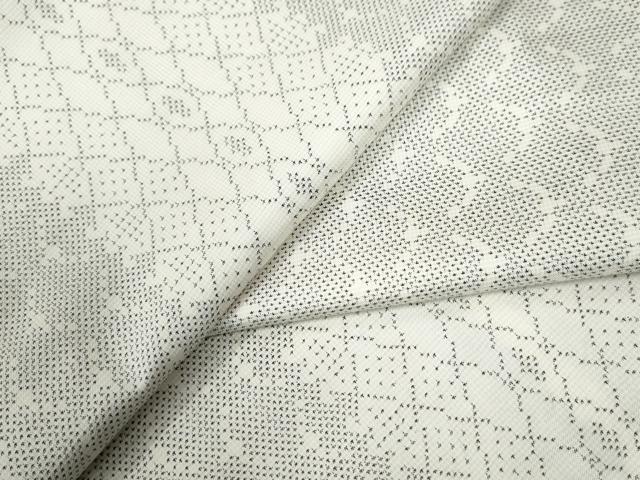 平和屋着物●本場大島紬　白大島　9マルキ　吉祥間道　正絹　逸品　CAAU2439yc