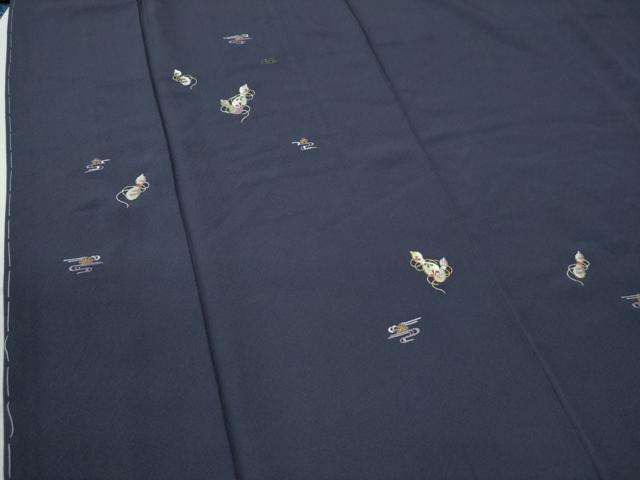 平和屋着物○訪問着 総刺繍 瓢箪 霞花文 金糸 正絹 逸品 未