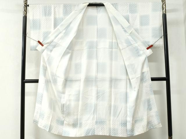 平和屋着物●長襦袢　無双仕立て　花織　変わり市松吉祥地紋　暈し染め　正絹　逸品　CAAU2479yc 平和屋着物○長襦袢 無双仕立て 花織 変わり市松吉祥地紋 暈し染め 正絹