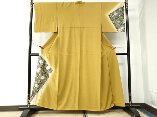 平和屋着物●訪問着　辻が花　手描き　暈し染め　金彩　正絹　逸品　未使用　CAAU2483yc