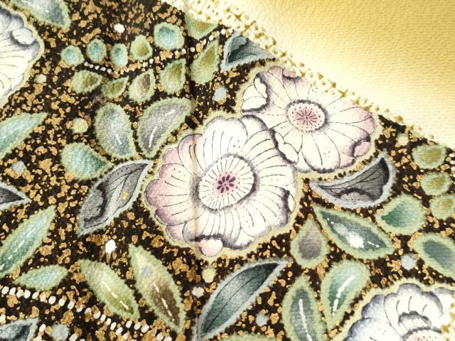 平和屋着物●訪問着　辻が花　手描き　暈し染め　金彩　正絹　逸品　未使用　CAAU2483yc 平和屋着物○訪問着 辻が花 手描き 暈し染め 金彩 正絹 逸品 未使用