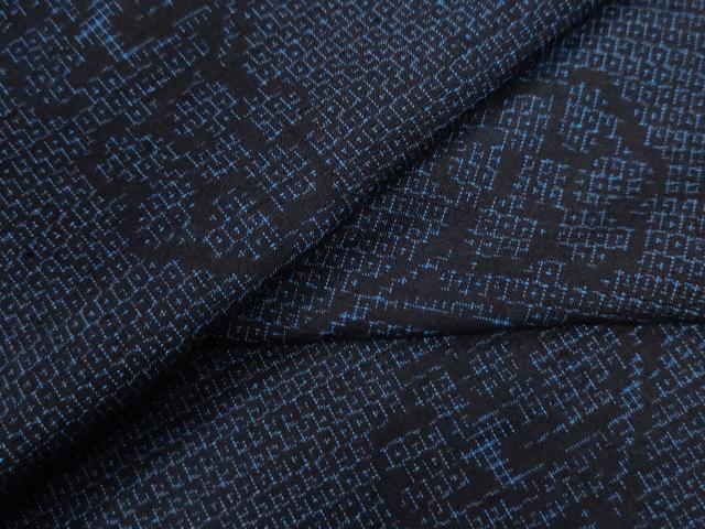 平和屋着物●結城紬　100亀甲　草花文　正絹　逸品　CAAU2504yc