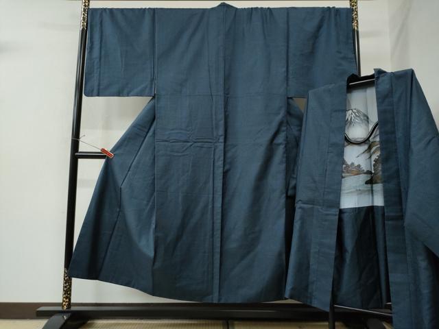 平和屋着物●男性　本場大島紬　アンサンブル　100亀甲　総詰め　キングサイズ　正絹　逸品　CAAU2511yc