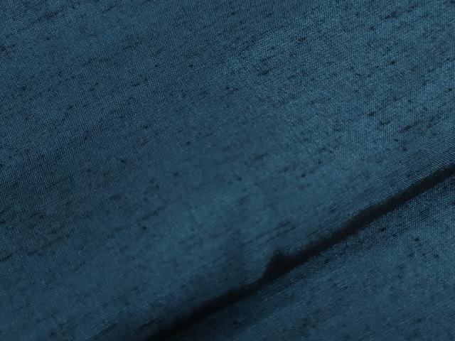 平和屋着物○男性 紬 アンサンブル 色無地 紺地 キングサイズ 小田急