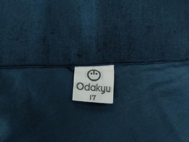 平和屋着物○男性 紬 アンサンブル 色無地 紺地 キングサイズ 小田急