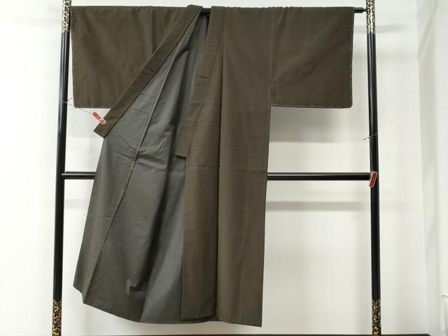 平和屋着物●男性　生紬　アンサンブル　米沢織　霞文　証紙付き　正絹　逸品　未使用　CAAU2519yc 平和屋着物○男性 生紬 アンサンブル 米沢織 霞文 証紙付き 正絹 逸品