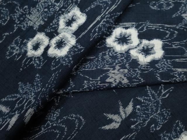 平和屋着物○上質な紬 雲取り流水草花文 正絹 逸品 CAAU2531yc