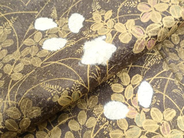 平和屋着物○訪問着 絞り 刺繍 地紙花蝶文 金彩 正絹 逸品