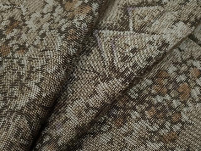 平和屋着物●上質な紬　樹林風景文  　正絹　逸品　未使用　CAAU2576yc