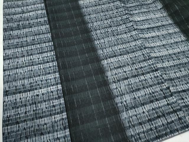 平和屋着物○上質な紬 杢目絞り 縞 正絹 逸品 CAAU2612yc