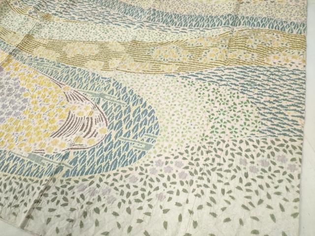 平和屋着物○中国三大刺繍 相良刺繍 訪問着 朧染め 重ね絞り