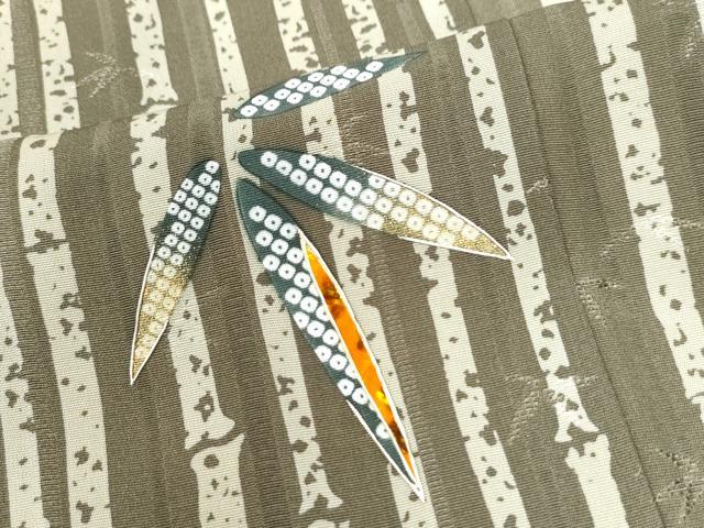 平和屋着物●訪問着　作家物　竹珠庵　螺鈿　笹竹文　暈し染め　金彩　正絹　逸品　未使用　CAAU2625yc 平和屋着物○訪問着 作家物 竹珠庵 螺鈿 笹竹文 暈し