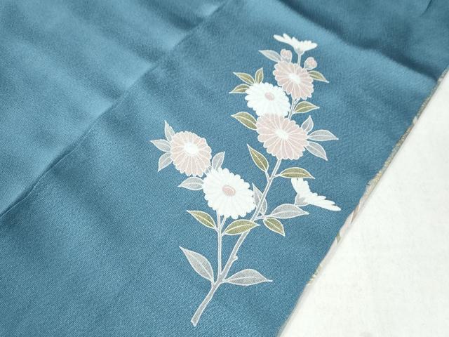 平和屋着物○江戸小紋 お召地 万筋 赤墨色×白色 正絹 逸品