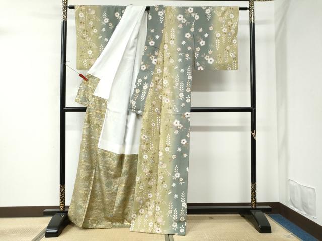 平和屋着物○上質な小紋 辻が花 暈し染め 金彩 正絹 逸品 CAAU2654yc