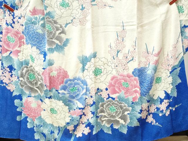 平和屋着物○名門 藤娘きぬたや・総絞り 振袖 枝梅 牡丹