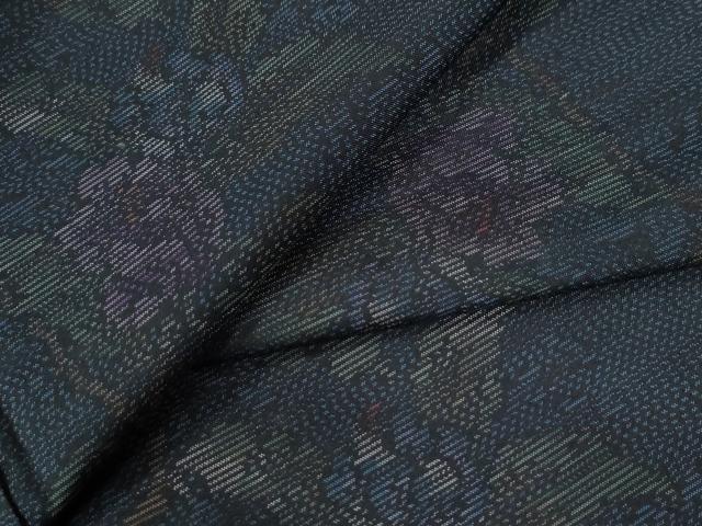 平和屋着物●本場大島紬　枝花文　正絹　逸品　CAAU2668yc