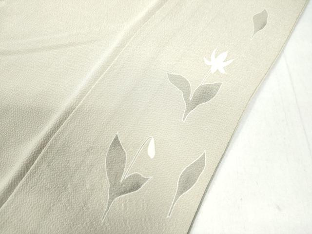 平和屋着物○訪問着 友禅 草花文 暈し染め 鬼しぼ縮緬 正絹